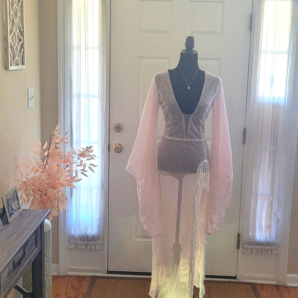 Gorgeous Evening Sheer Gown!!! - Picture 2 of 3